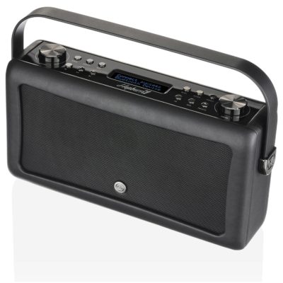 VQ Hepburn MKII DAB/DAB+/FM Radio and Bluetooth Speaker with Aux In Clock and Two Alarms - Black VQ Hepburn MKII DAB/DAB+/FM Radio and Bluetooth Speaker with Aux In Clock and Two Alarms - Black